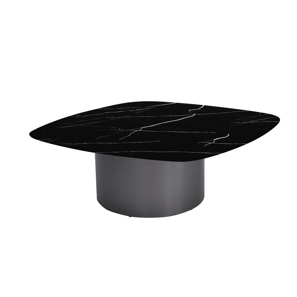 YUNA – Mix & Match Marble Coffee Table with Stainless Steel Leg (1000mm x 1000mm)