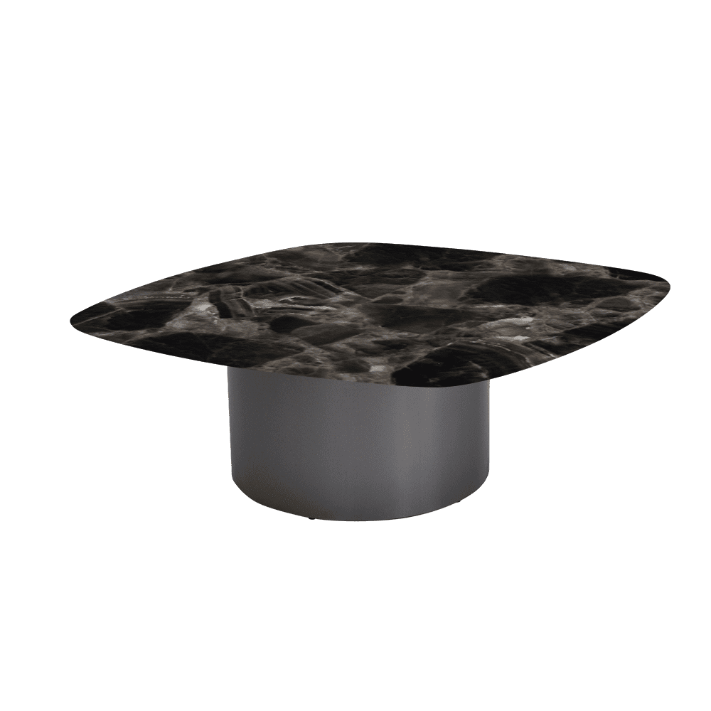 YUNA – Mix & Match Marble Coffee Table with Stainless Steel Leg (1000mm x 1000mm)