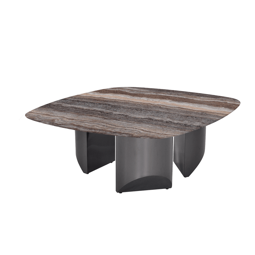 NOA – Mix & Match Marble Coffee Table with Stainless Steel Leg (1000mmx1000mm)