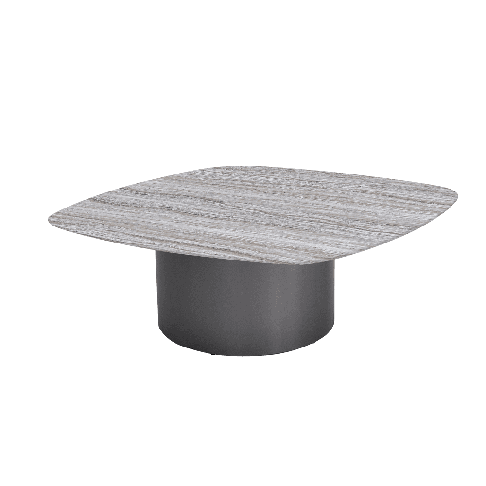 YUNA – Mix & Match Marble Coffee Table with Stainless Steel Leg (1000mm x 1000mm)