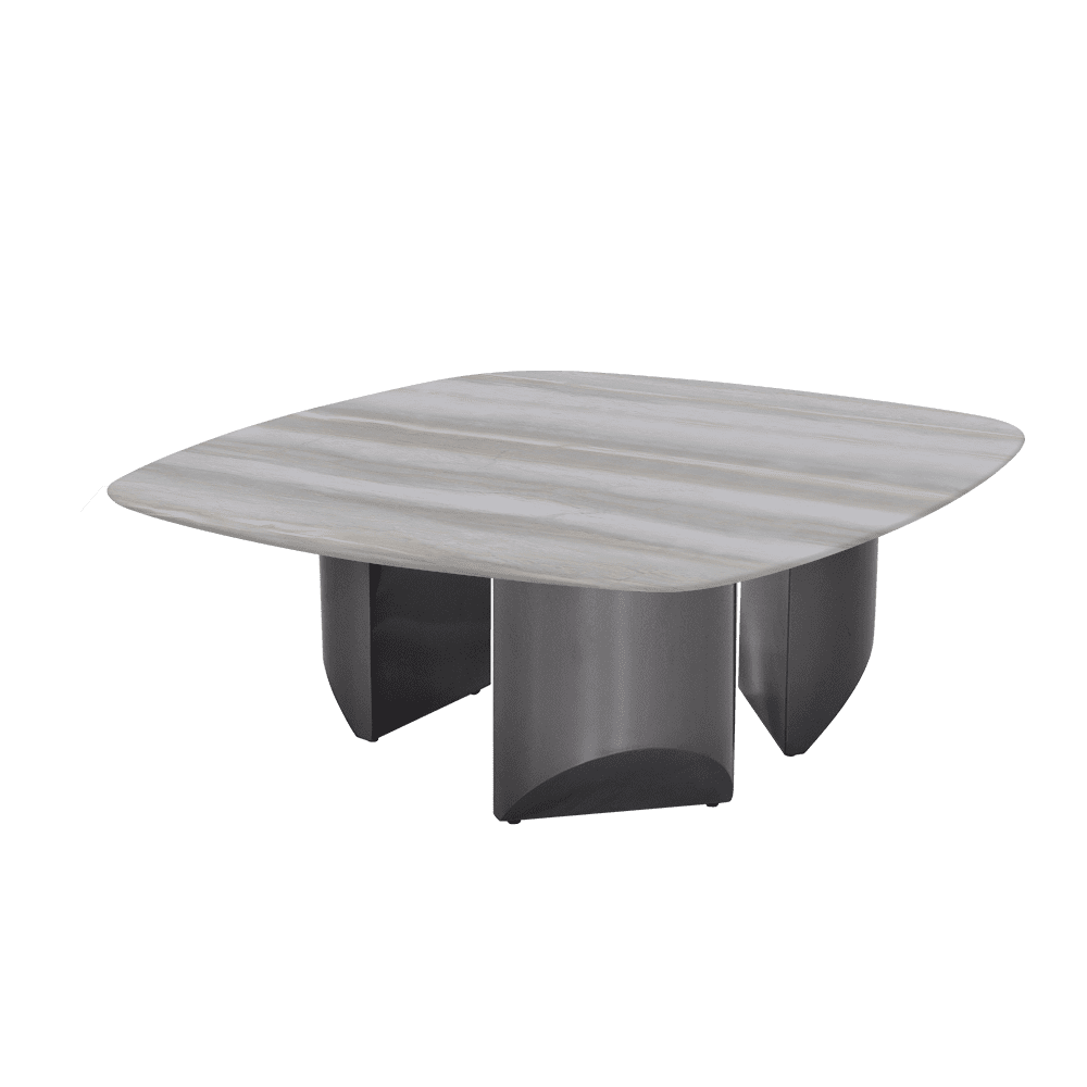 NOA – Mix & Match Marble Coffee Table with Stainless Steel Leg (1000mmx1000mm)