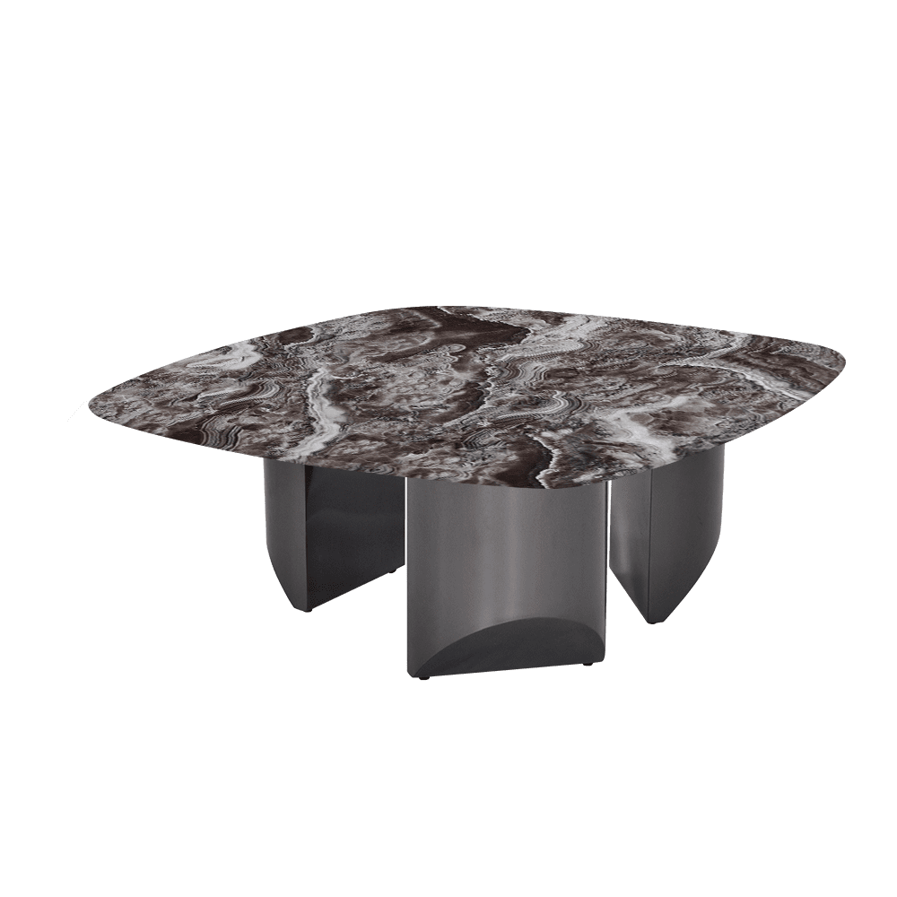 NOA – Mix & Match Marble Coffee Table with Stainless Steel Leg (1000mmx1000mm)