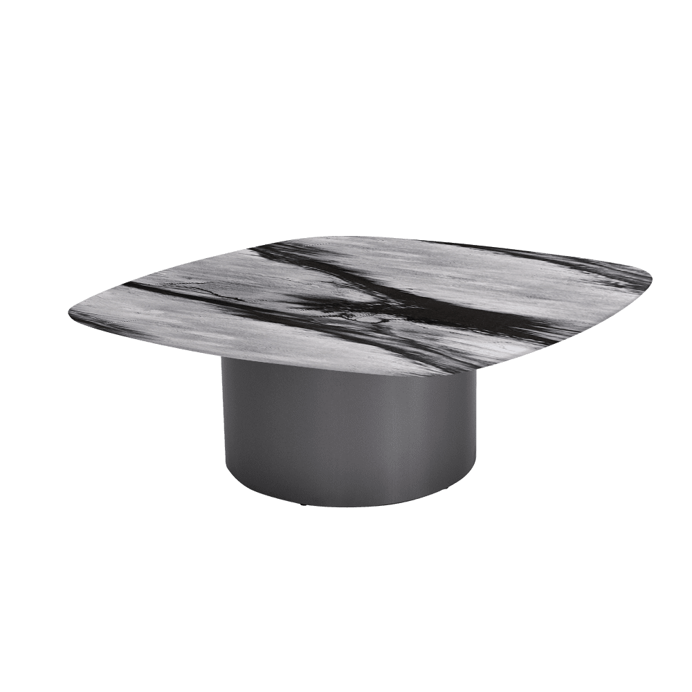 YUNA – Mix & Match Marble Coffee Table with Stainless Steel Leg (1000mm x 1000mm)