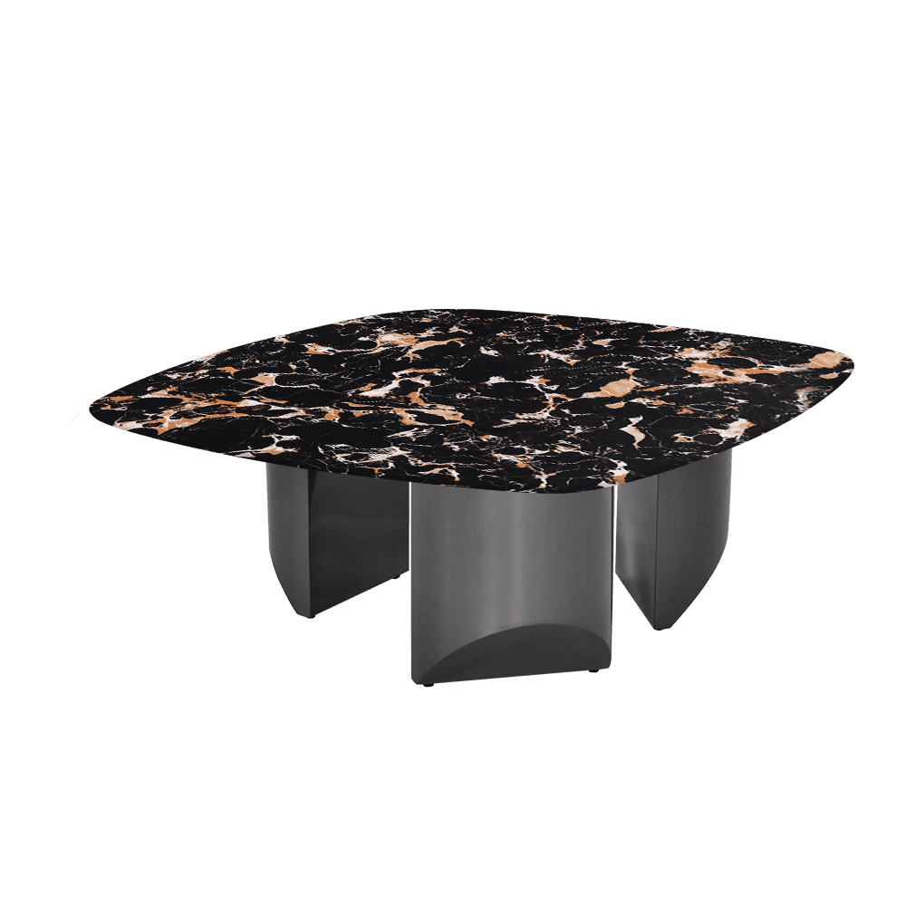 NOA – Mix & Match Marble Coffee Table with Stainless Steel Leg (1000mmx1000mm)