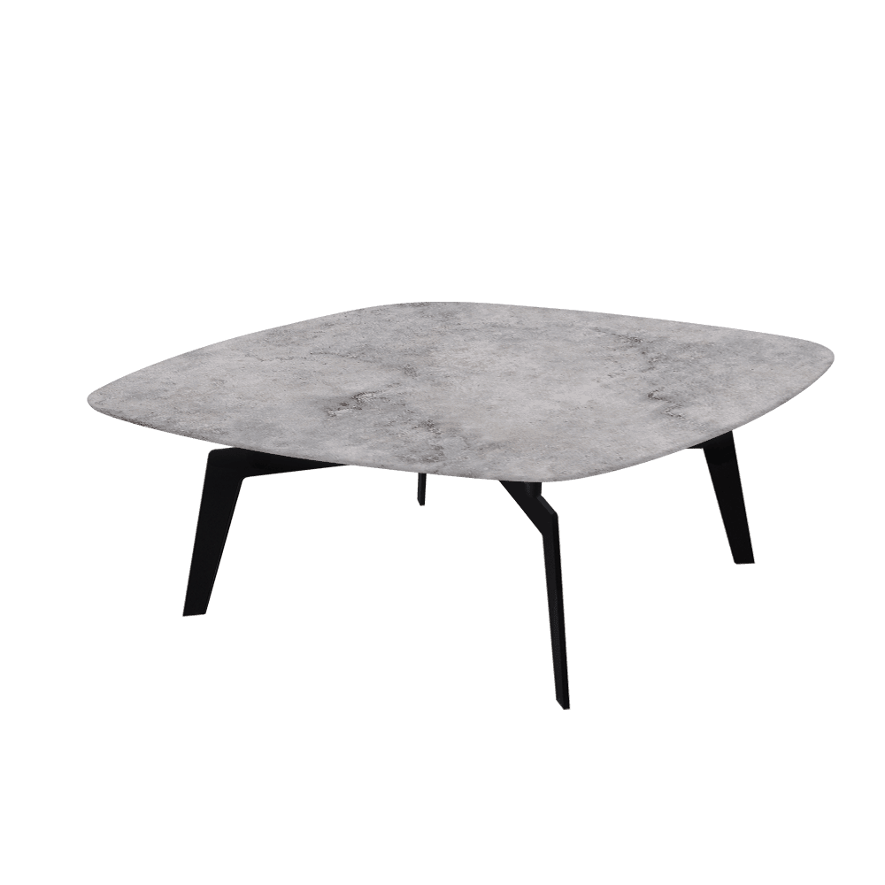 SELENA – Mix & Match Marble Coffee Table with Black Metal Leg