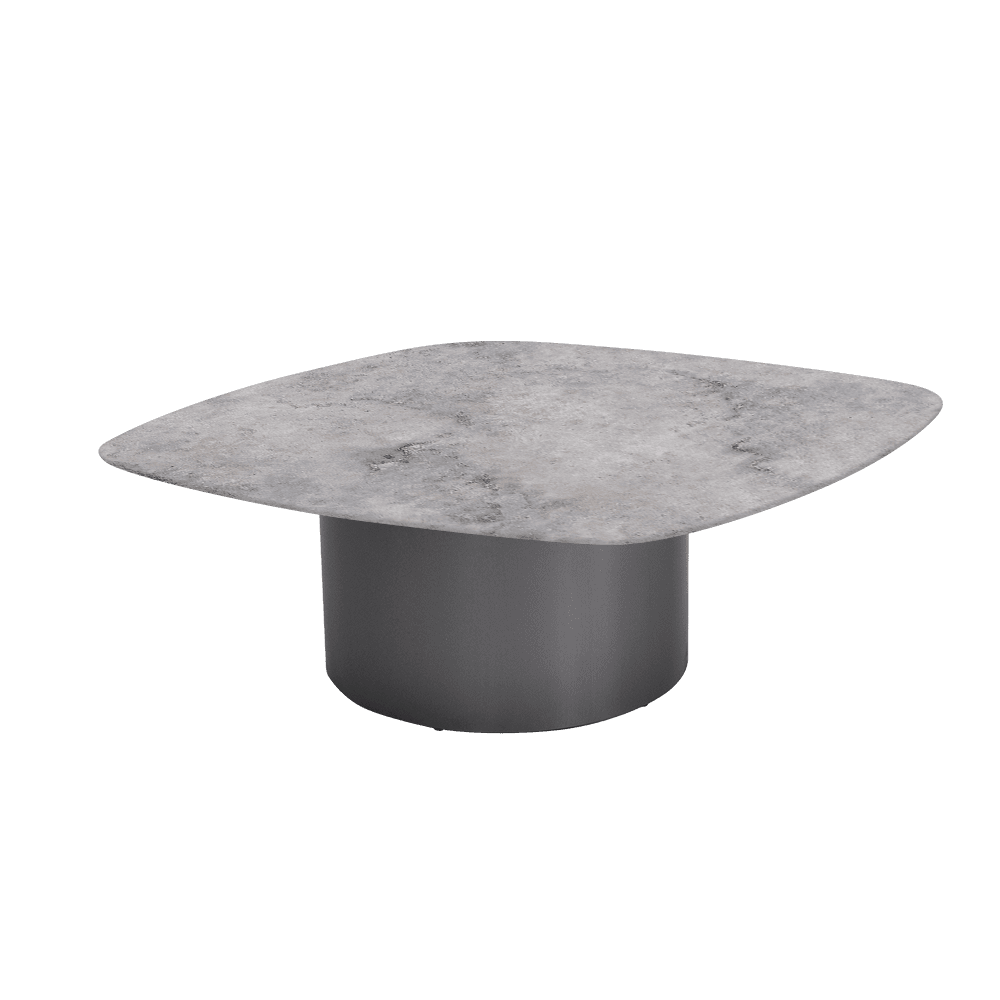 YUNA – Mix & Match Marble Coffee Table with Stainless Steel Leg (1000mm x 1000mm)