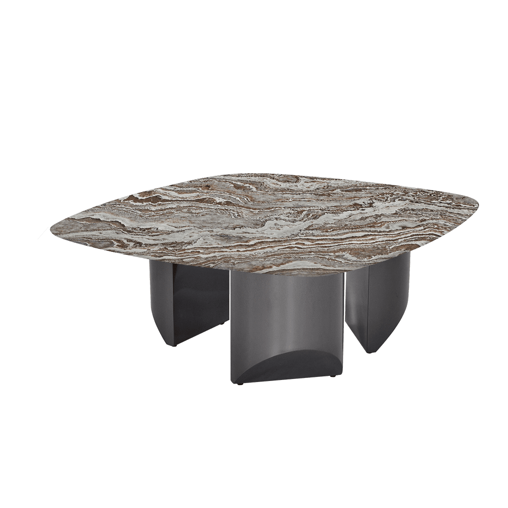 NOA – Mix & Match Marble Coffee Table with Stainless Steel Leg (1000mmx1000mm)