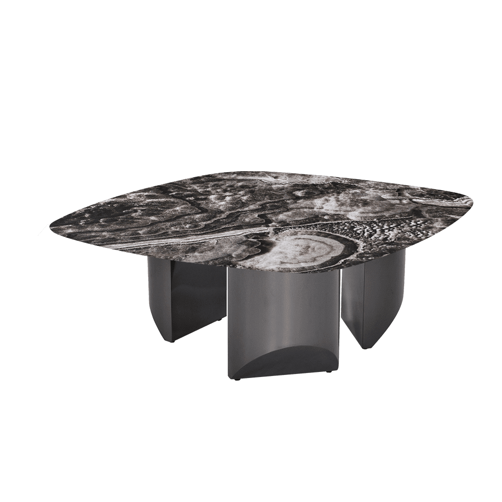 NOA – Mix & Match Marble Coffee Table with Stainless Steel Leg (1000mmx1000mm)