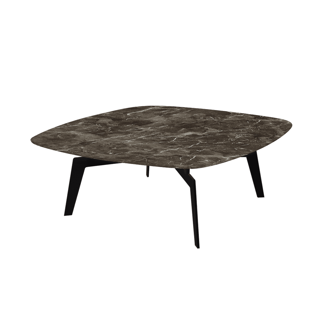SELENA – Mix & Match Marble Coffee Table with Black Metal Leg