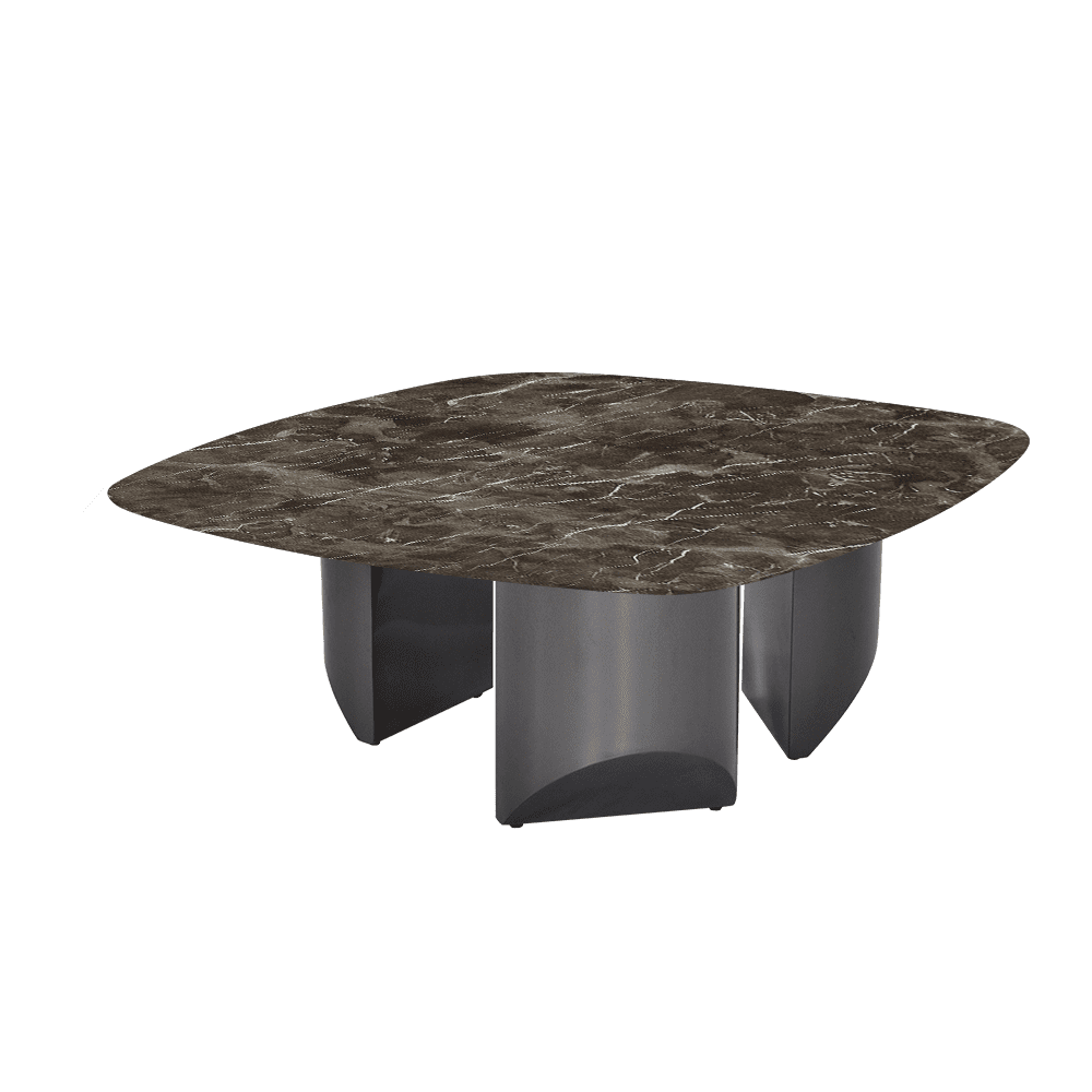 NOA – Mix & Match Marble Coffee Table with Stainless Steel Leg (1000mmx1000mm)