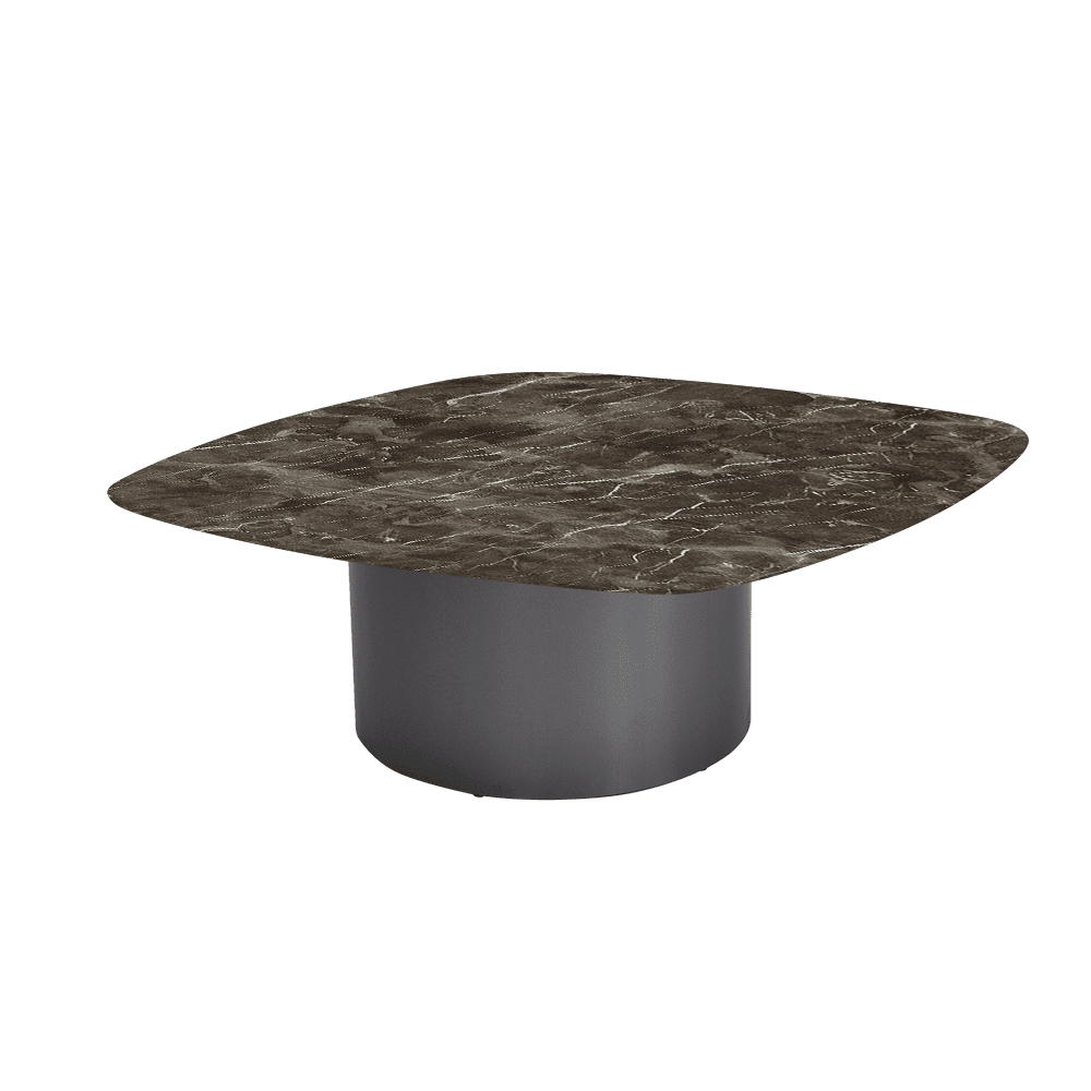YUNA – Mix & Match Marble Coffee Table with Stainless Steel Leg (1000mm x 1000mm)