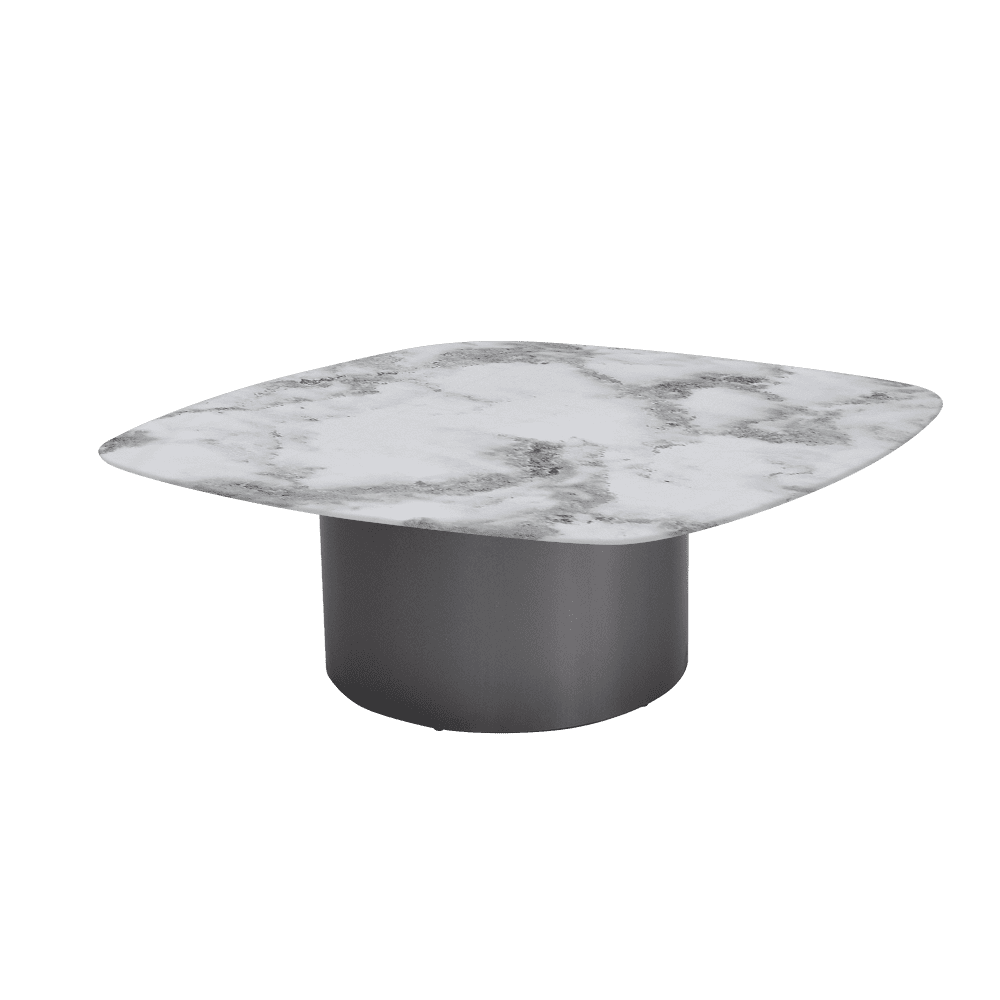 YUNA – Mix & Match Marble Coffee Table with Stainless Steel Leg (1.0mx1.0m)