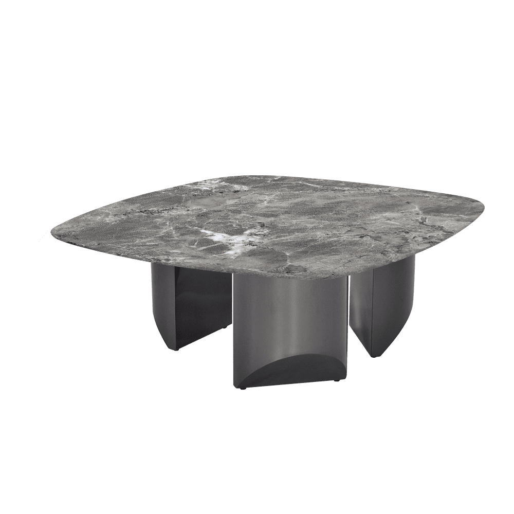 NOA – Mix & Match Marble Coffee Table with Stainless Steel Leg (1000mmx1000mm)