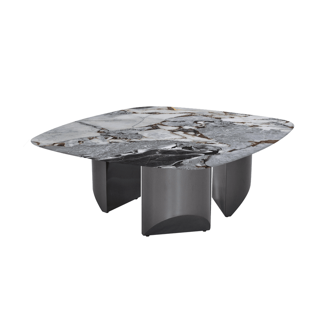 NOA – Mix & Match Marble Coffee Table with Stainless Steel Leg (1000mmx1000mm)