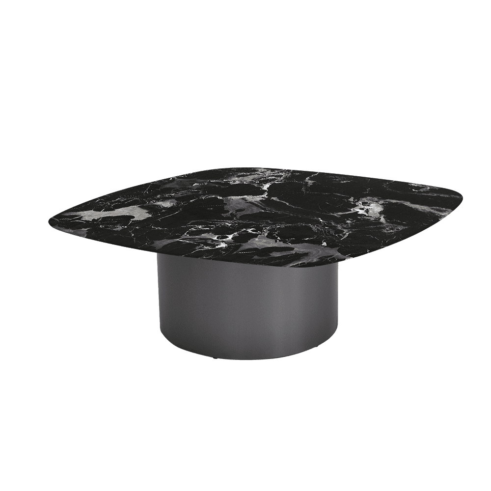 YUNA – Mix & Match Marble Coffee Table with Stainless Steel Leg (1000mm x 1000mm)