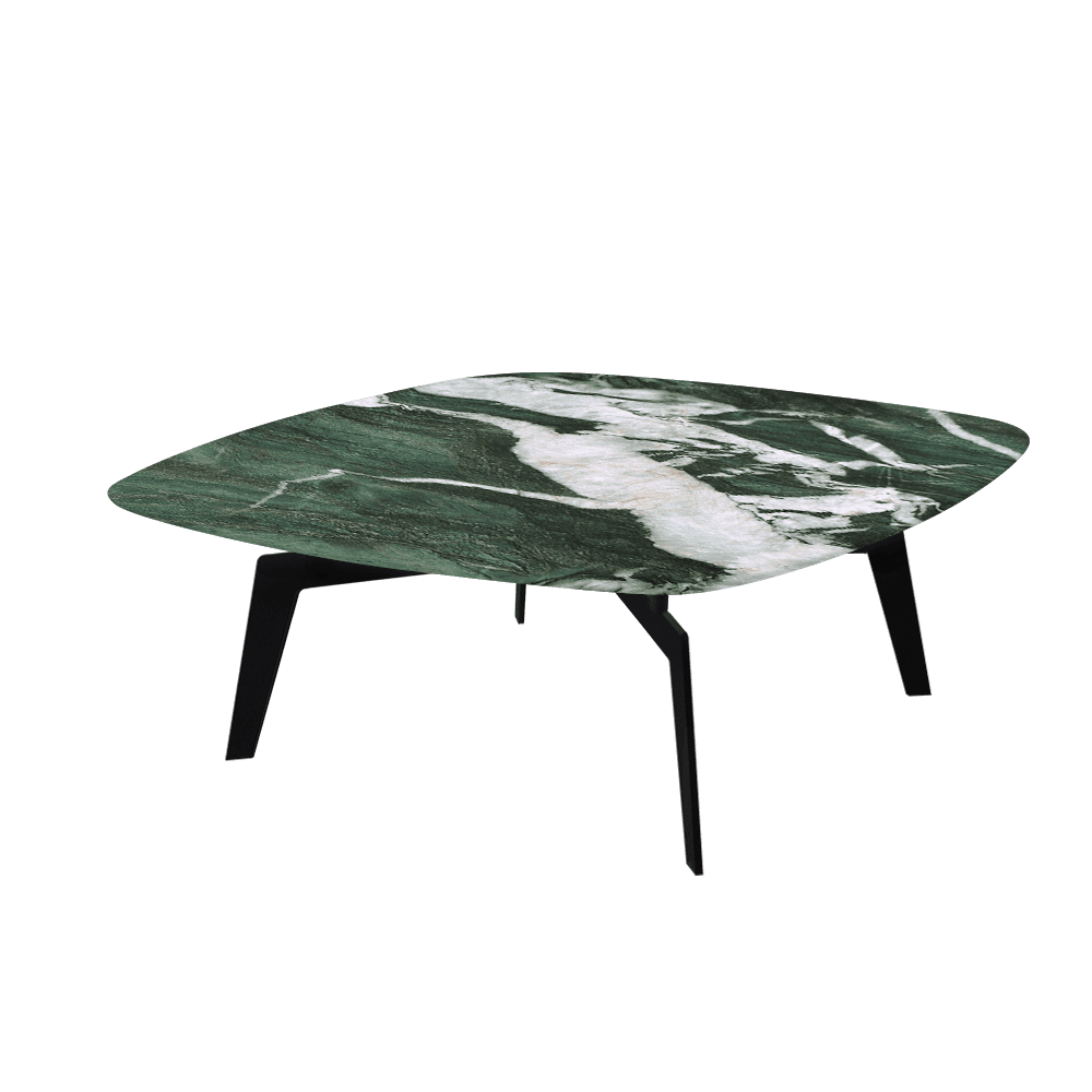 SELENA – Mix & Match Marble Coffee Table with Black Metal Leg