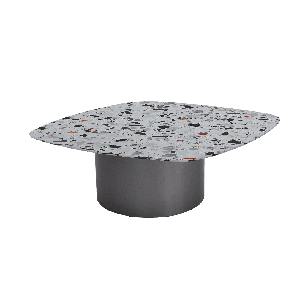 YUNA – Mix & Match Marble Coffee Table with Stainless Steel Leg (1000mm x 1000mm)