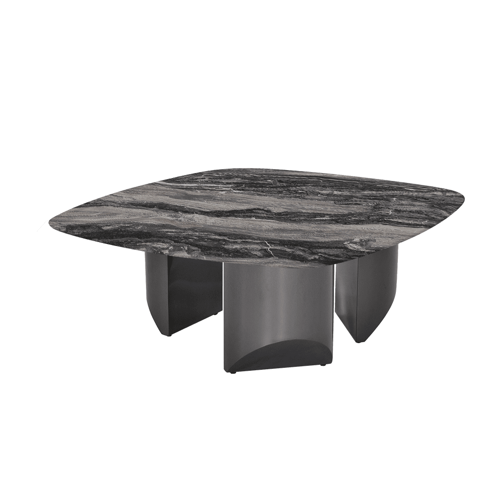 NOA – Mix & Match Marble Coffee Table with Stainless Steel Leg (1000mmx1000mm)