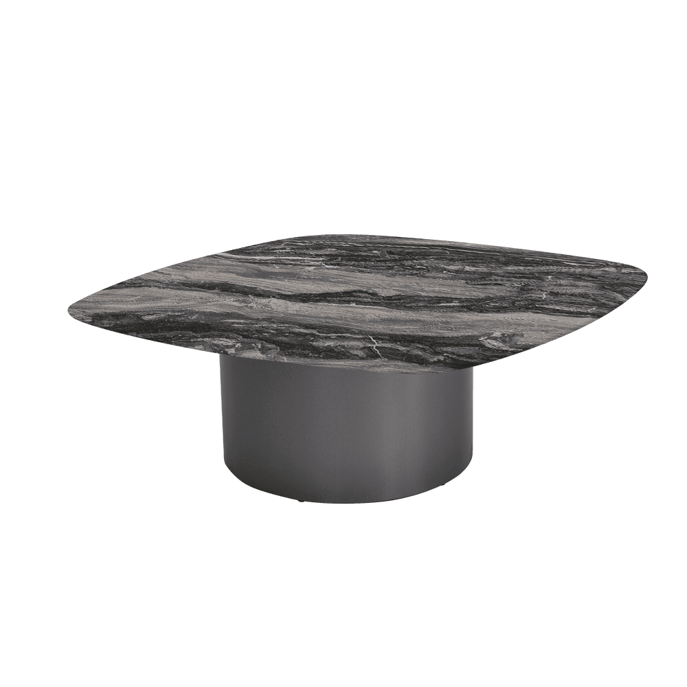 YUNA – Mix & Match Marble Coffee Table with Stainless Steel Leg (1000mm x 1000mm)