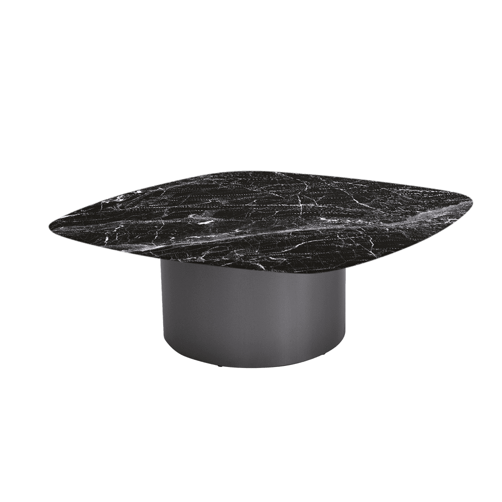 YUNA – Mix & Match Marble Coffee Table with Stainless Steel Leg (1000mm x 1000mm)