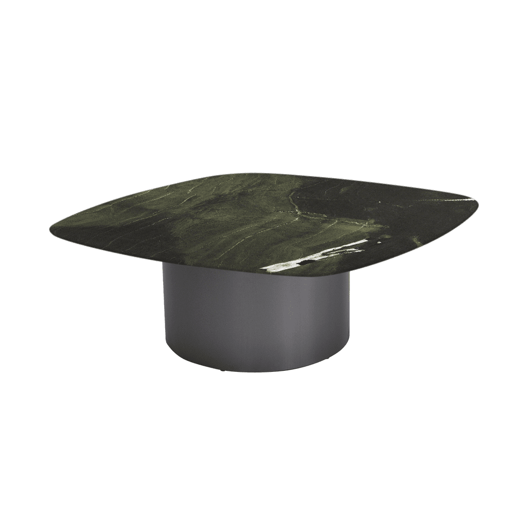 YUNA – Mix & Match Marble Coffee Table with Stainless Steel Leg (1000mm x 1000mm)