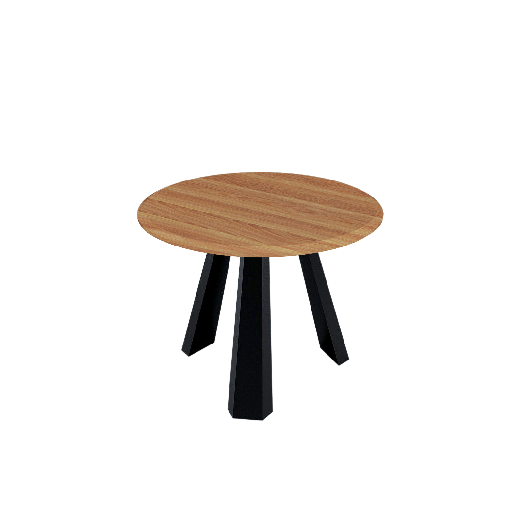 Mix & Match Round Marble Dining Table with Black Metal Base (4-seater)
