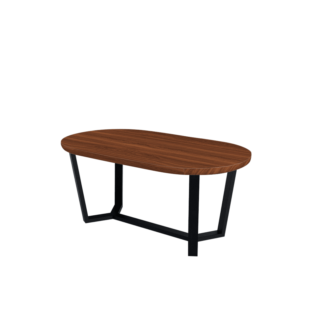 Mix & Match Rectangular Marble Dining Table with Shaun Black Metal Base (1.8m x 1.0m)