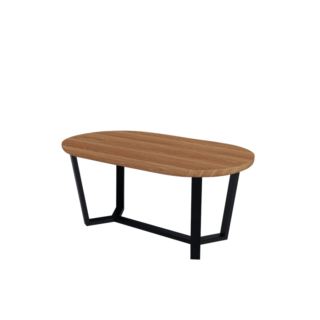 Mix & Match Rectangular Marble Dining Table with Shaun Black Metal Base (1.8m x 1.0m)