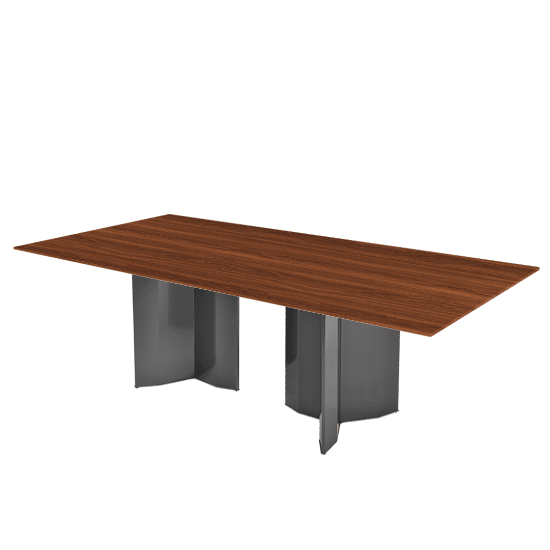 Modern & Versatile Rectangular Marble Dining Table with Yetta Black Titanium Hairline Finish Stainless Steel Base (2.4m x 1.2m)