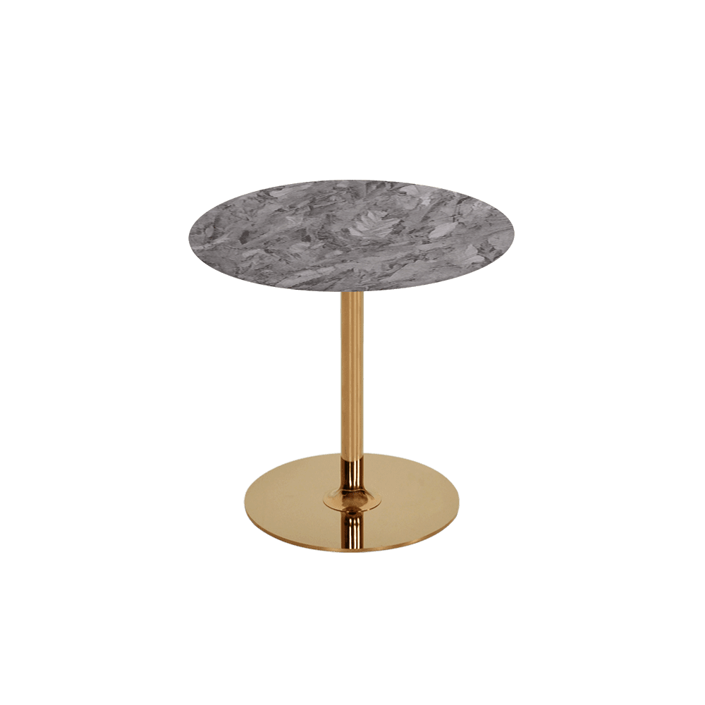 BELLA – Mix & Match Marble Side Table with Gold Coloured Stainless Steel Base (500mm)
