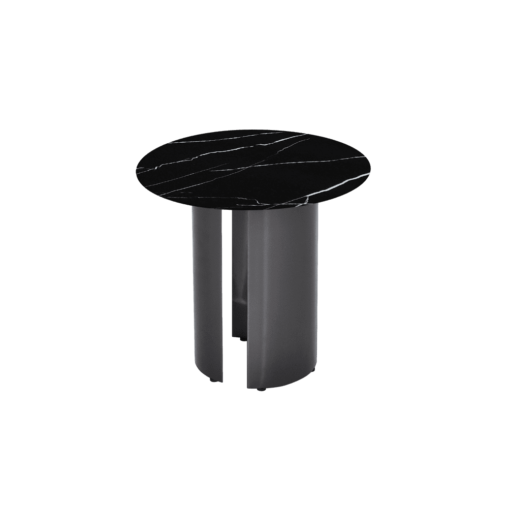 NOA Side Table - Mix & Match Marble Top with Stainless Steel Leg(500mm)