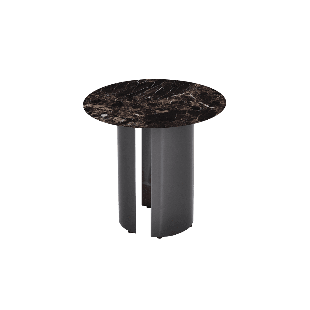 NOA Side Table - Mix & Match Marble Top with Stainless Steel Leg(500mm)