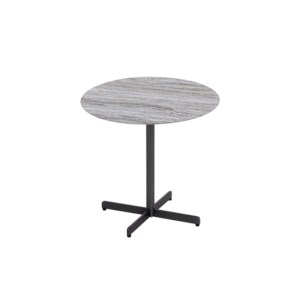 BAILEY Side Table - Mix & Match Marble Top with Black Coloured Steel Base(500mm)