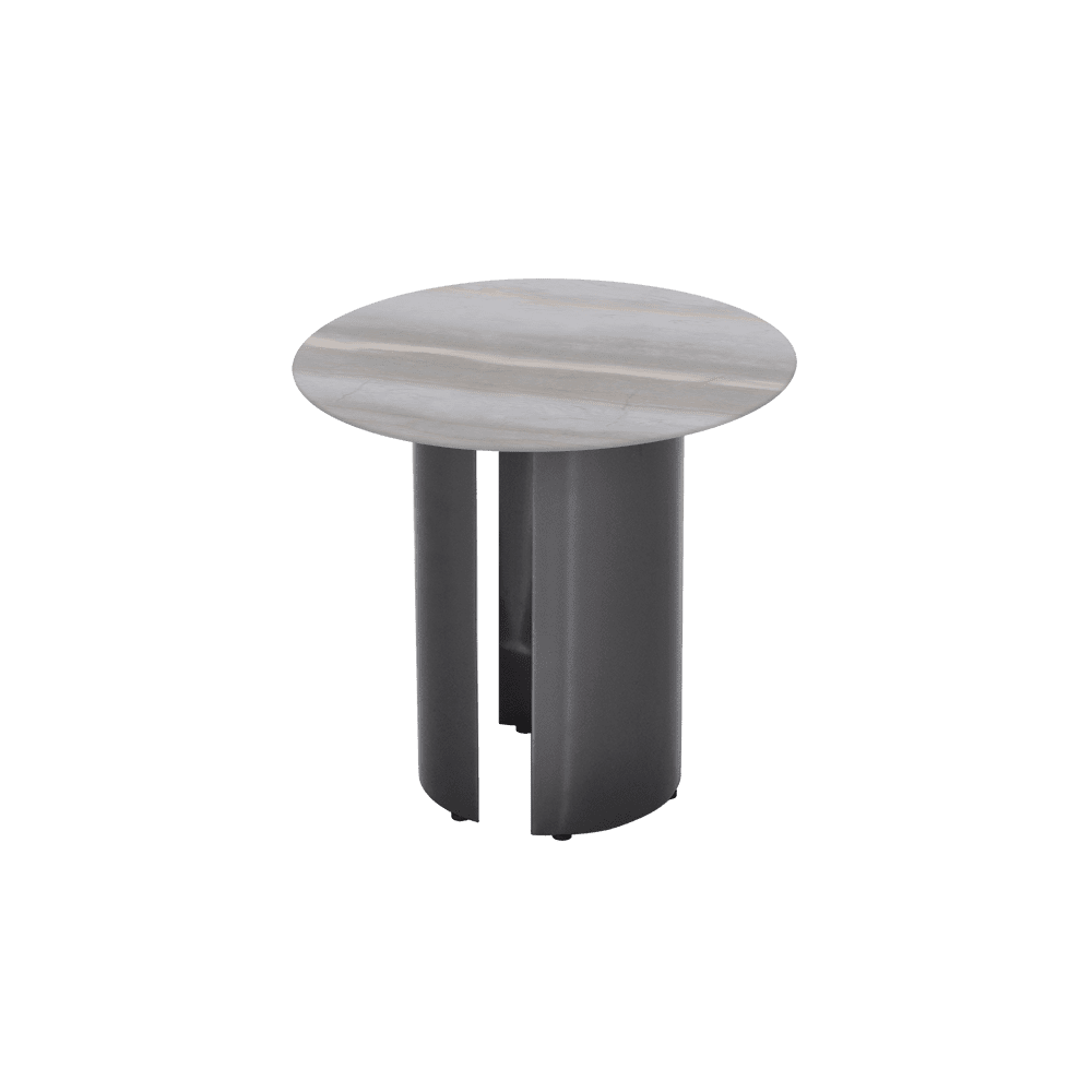 NOA Side Table - Mix & Match Marble Top with Stainless Steel Leg(500mm)
