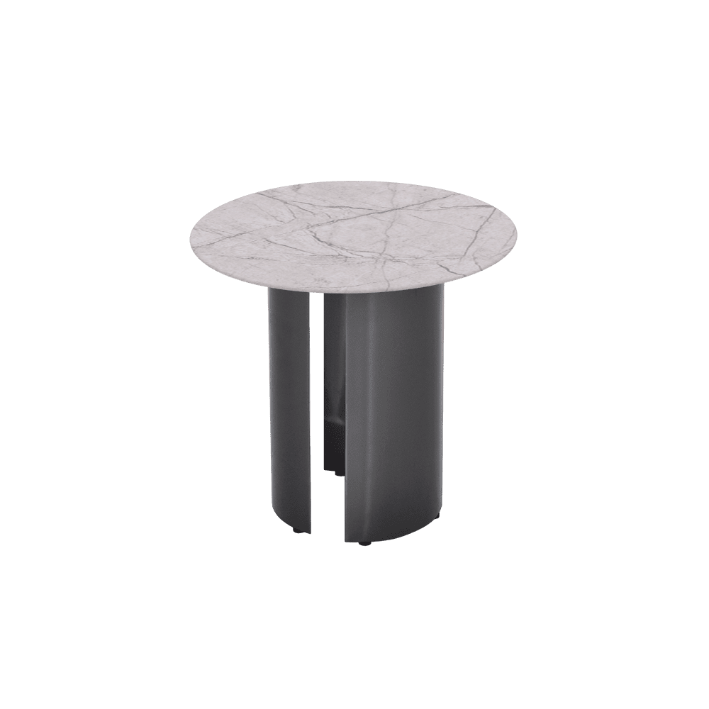 NOA Side Table - Mix & Match Marble Top with Stainless Steel Leg(500mm)
