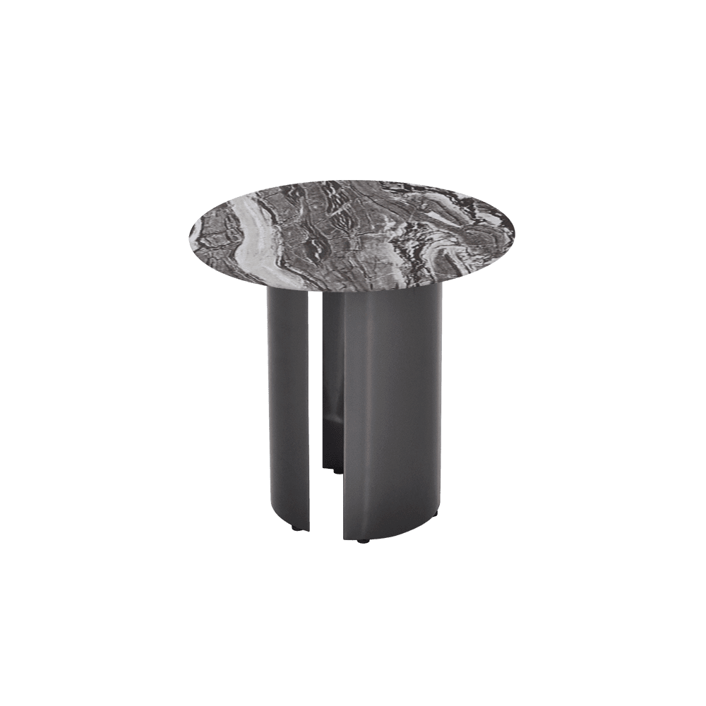 NOA Side Table - Mix & Match Marble Top with Stainless Steel Leg(500mm)