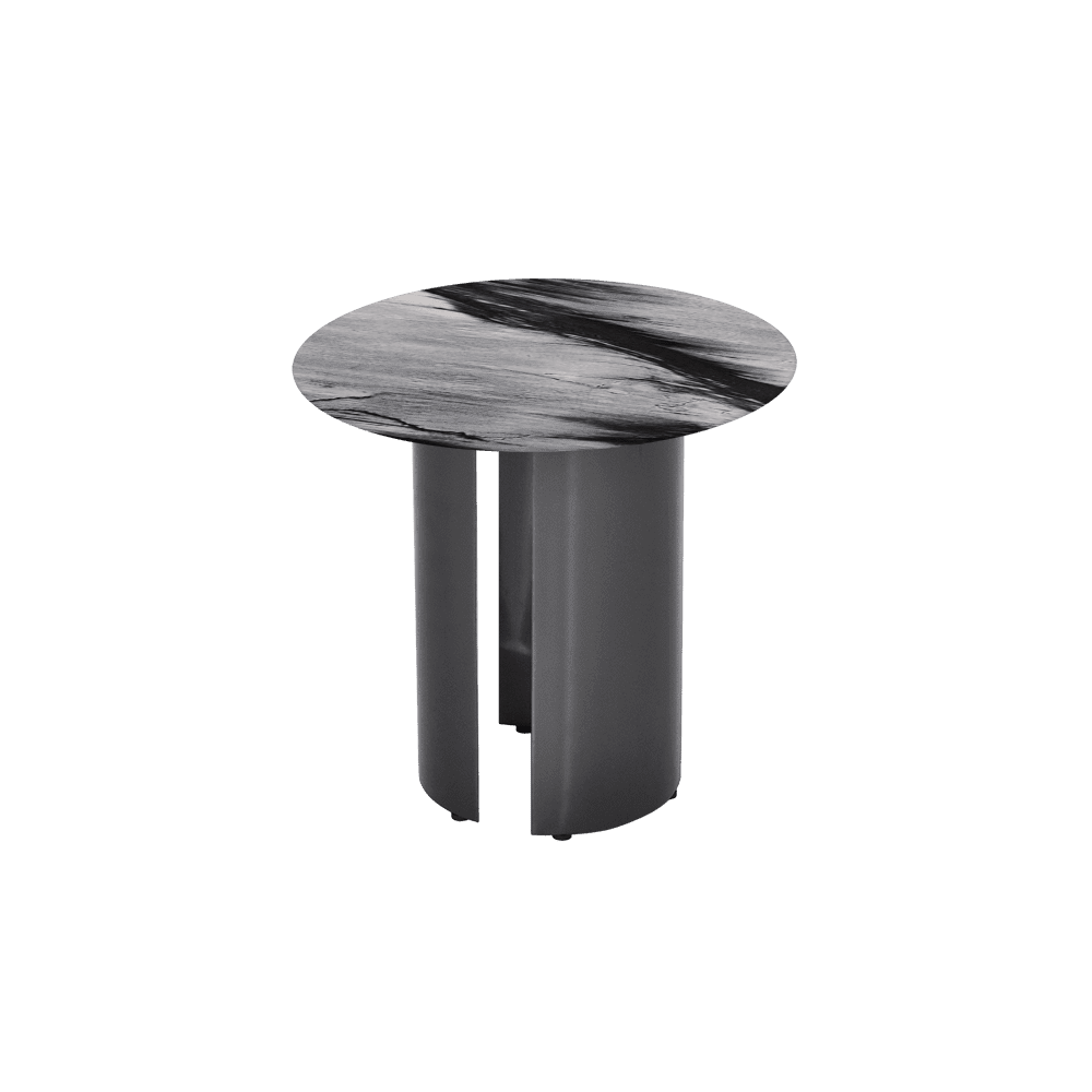 NOA Side Table - Mix & Match Marble Top with Stainless Steel Leg(500mm)