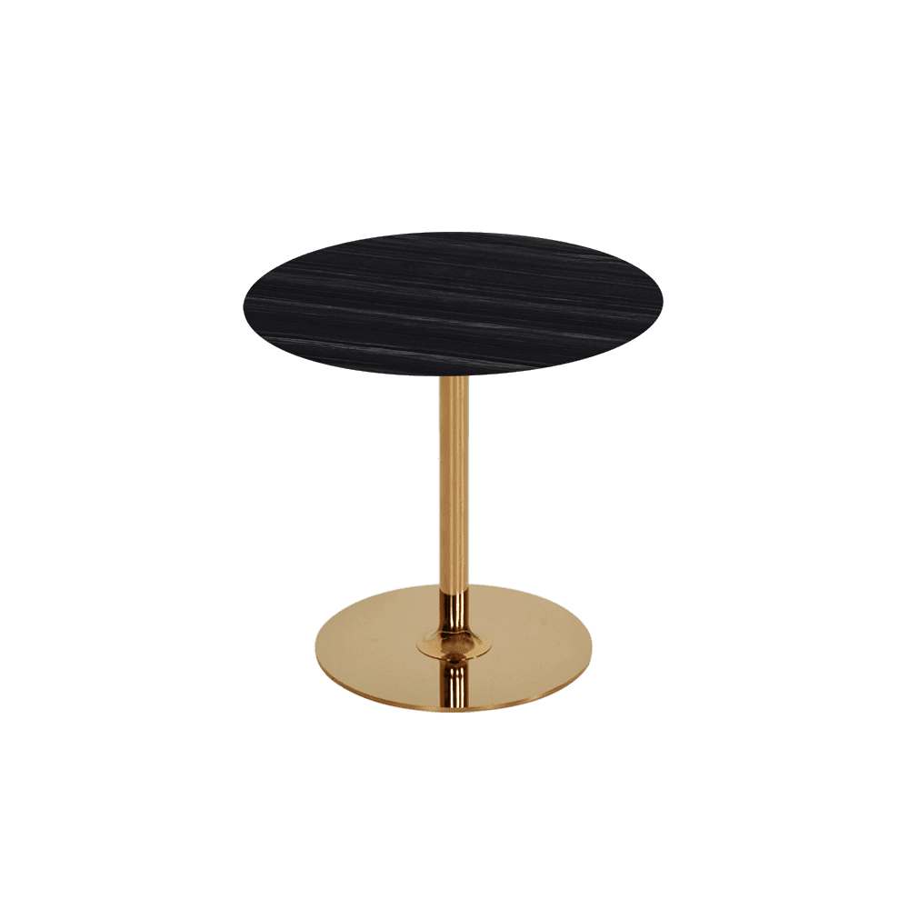 BELLA – Mix & Match Marble Side Table with Gold Coloured Stainless Steel Base (500mm)