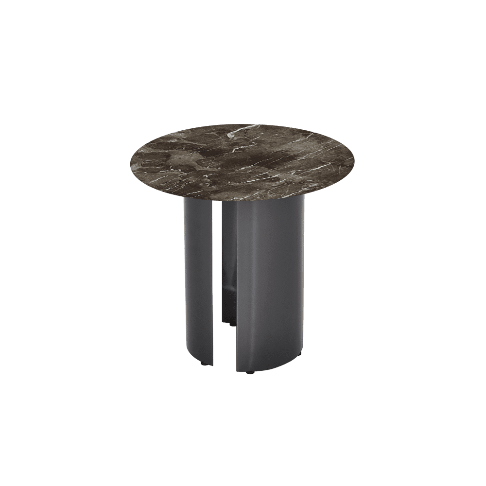NOA Side Table - Mix & Match Marble Top with Stainless Steel Leg(500mm)