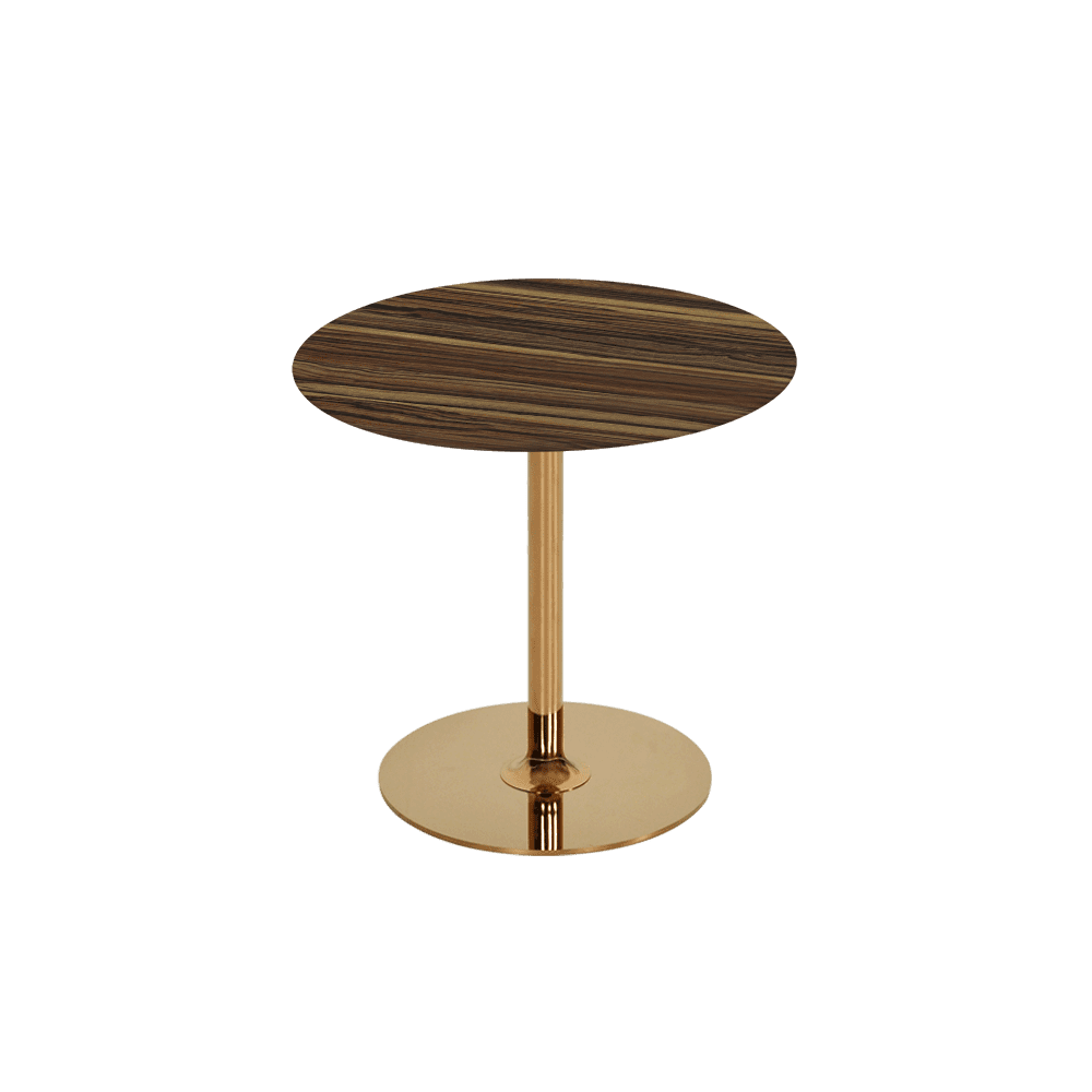 BELLA – Mix & Match Marble Side Table with Gold Coloured Stainless Steel Base (500mm)