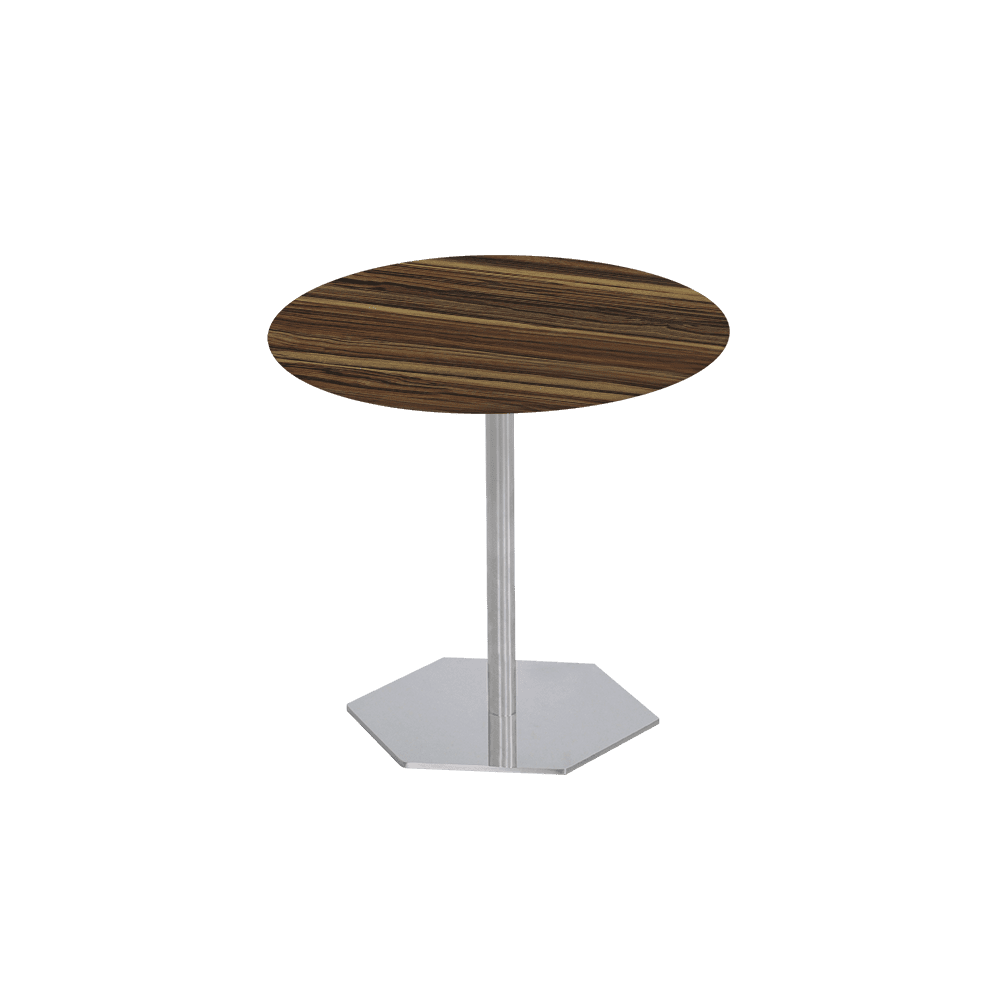 SILVIA Side Table - Mix & Match Marble Top with Silver Coloured Stainless Steel Base(500mm)
