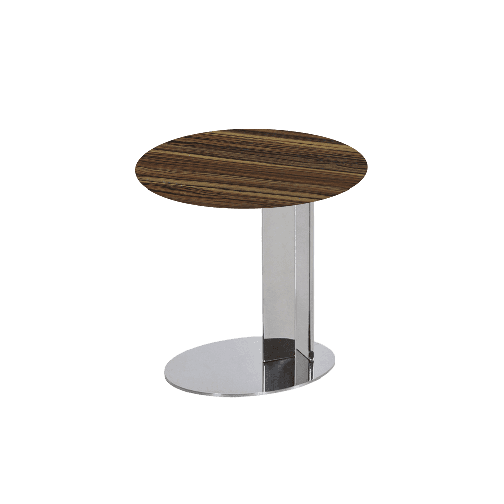 SILVIA Side Table - Mix & Match Marble Top with Silver Coloured Stainless Steel Base(500mm)