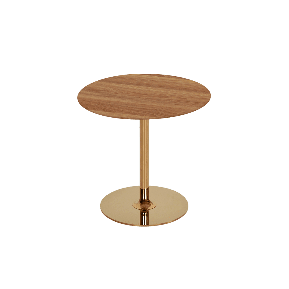 BELLA – Mix & Match Marble Side Table with Gold Coloured Stainless Steel Base (500mm)