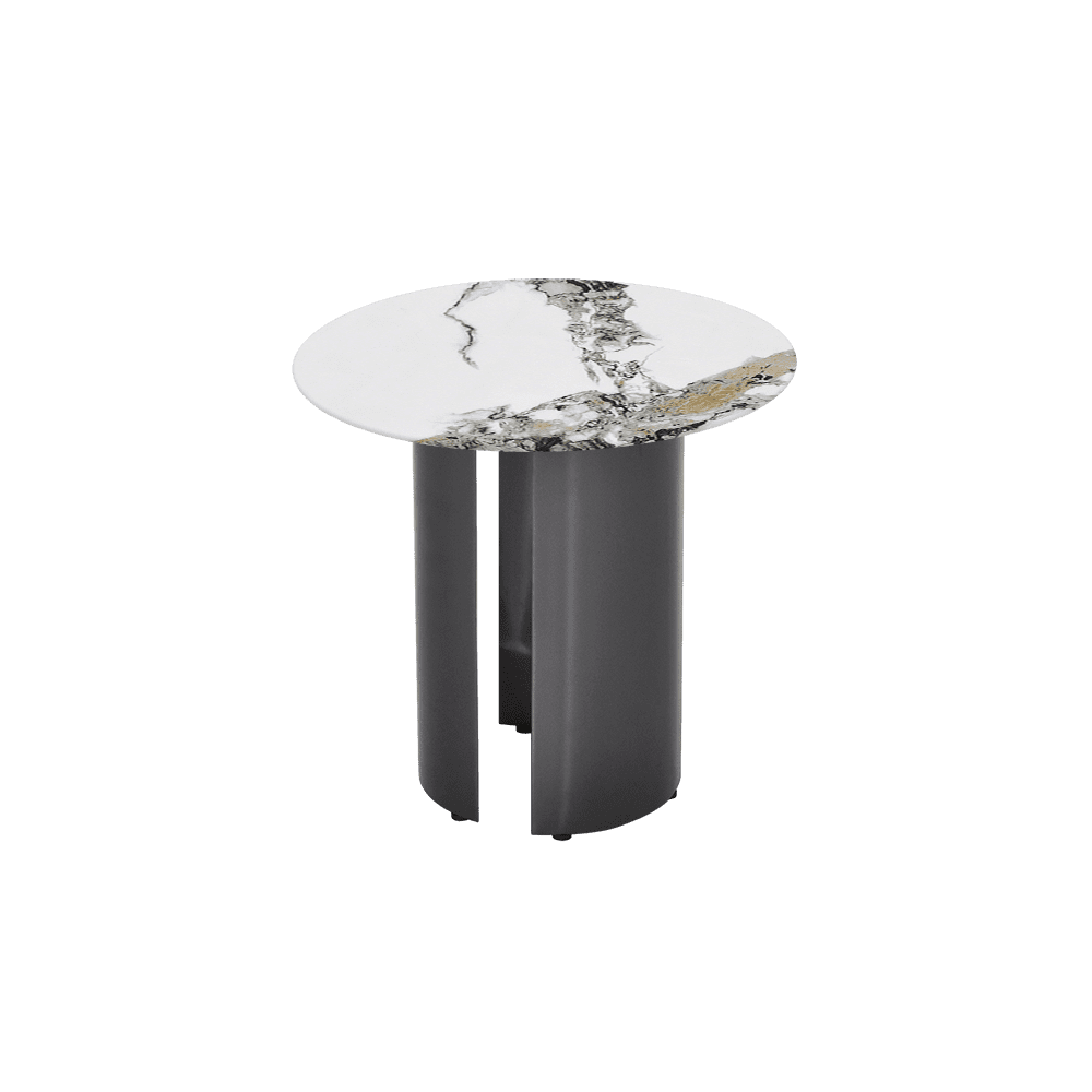NOA Side Table - Mix & Match Marble Top with Stainless Steel Leg(500mm)