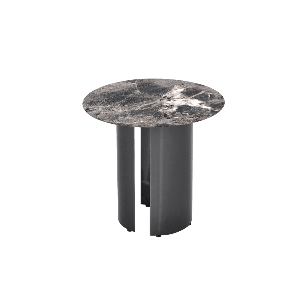 NOA Side Table - Mix & Match Marble Top with Stainless Steel Leg(500mm)