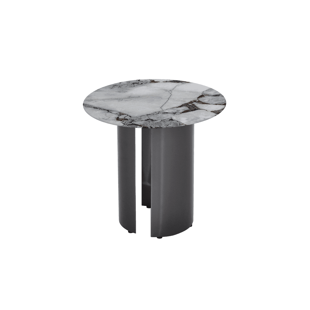 NOA Side Table - Mix & Match Marble Top with Stainless Steel Leg(500mm)