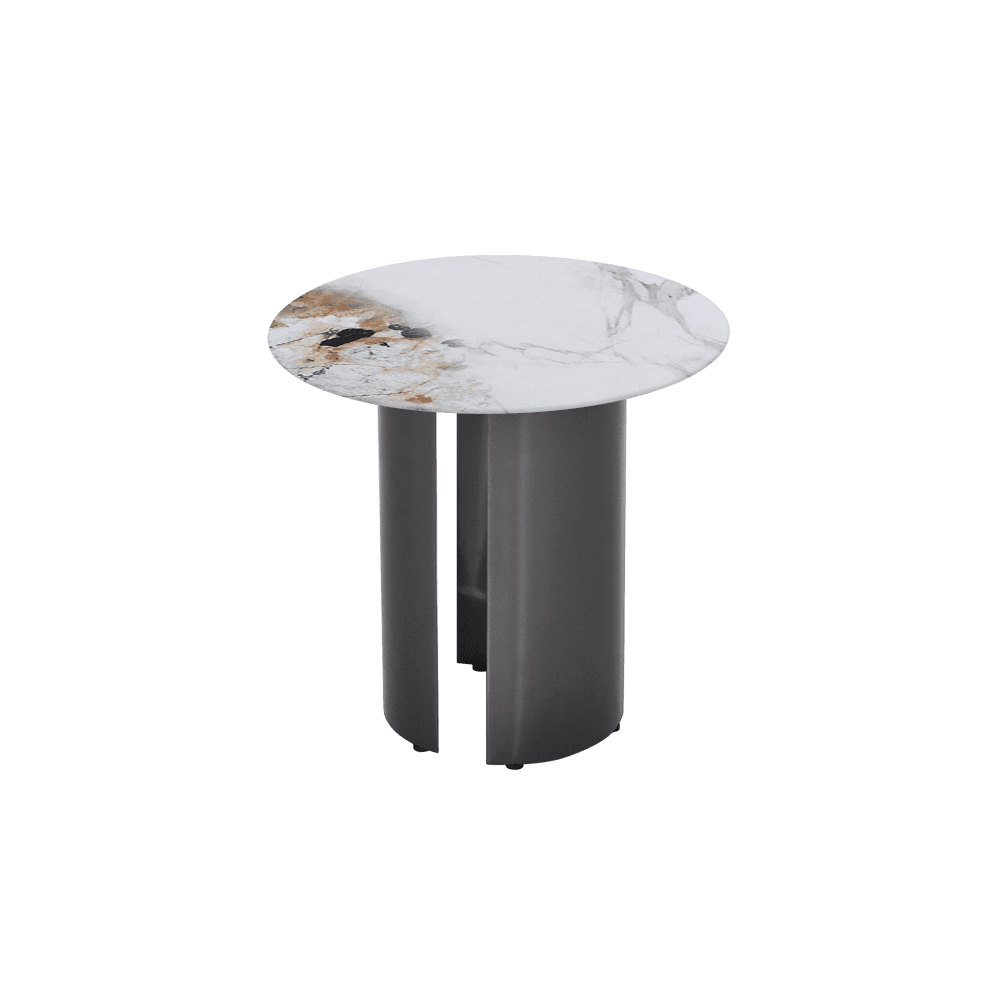NOA Side Table - Mix & Match Marble Top with Stainless Steel Leg(500mm)