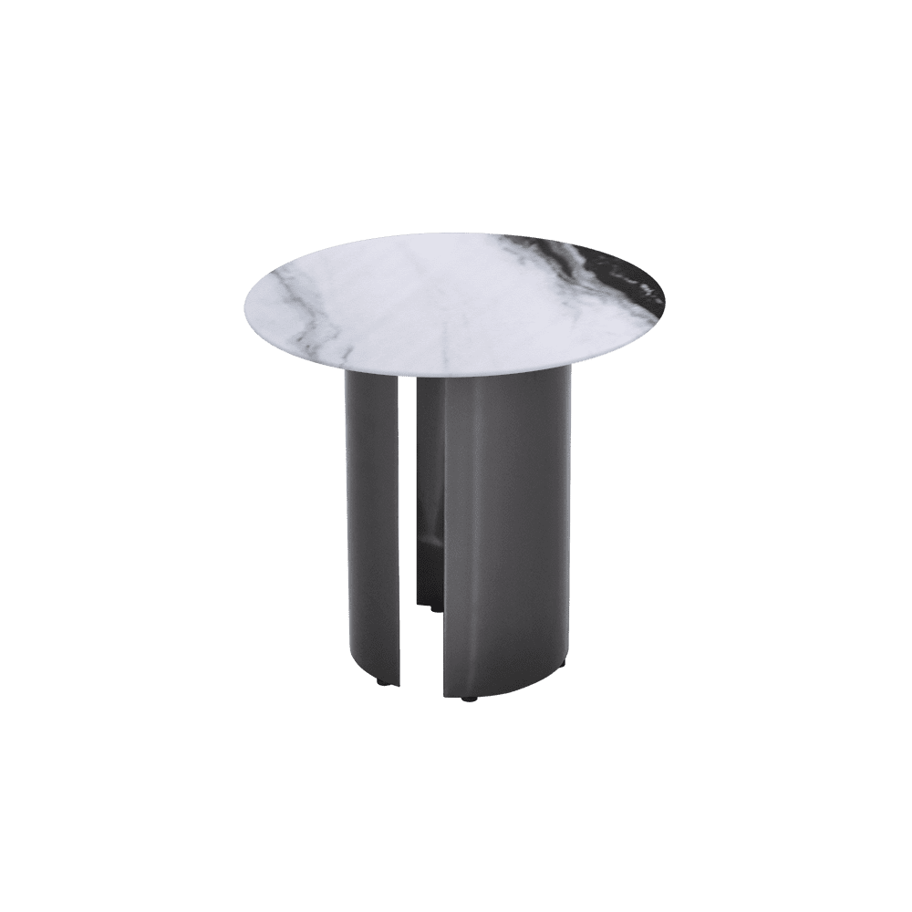 NOA Side Table - Mix & Match Marble Top with Stainless Steel Leg(500mm)