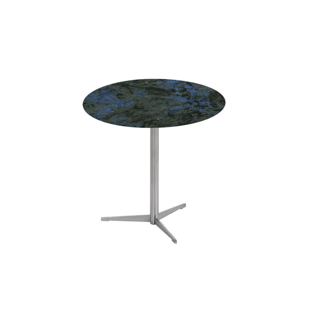 SILVIA Side Table - Mix & Match Marble Top with Silver Coloured Stainless Steel Base(500mm)