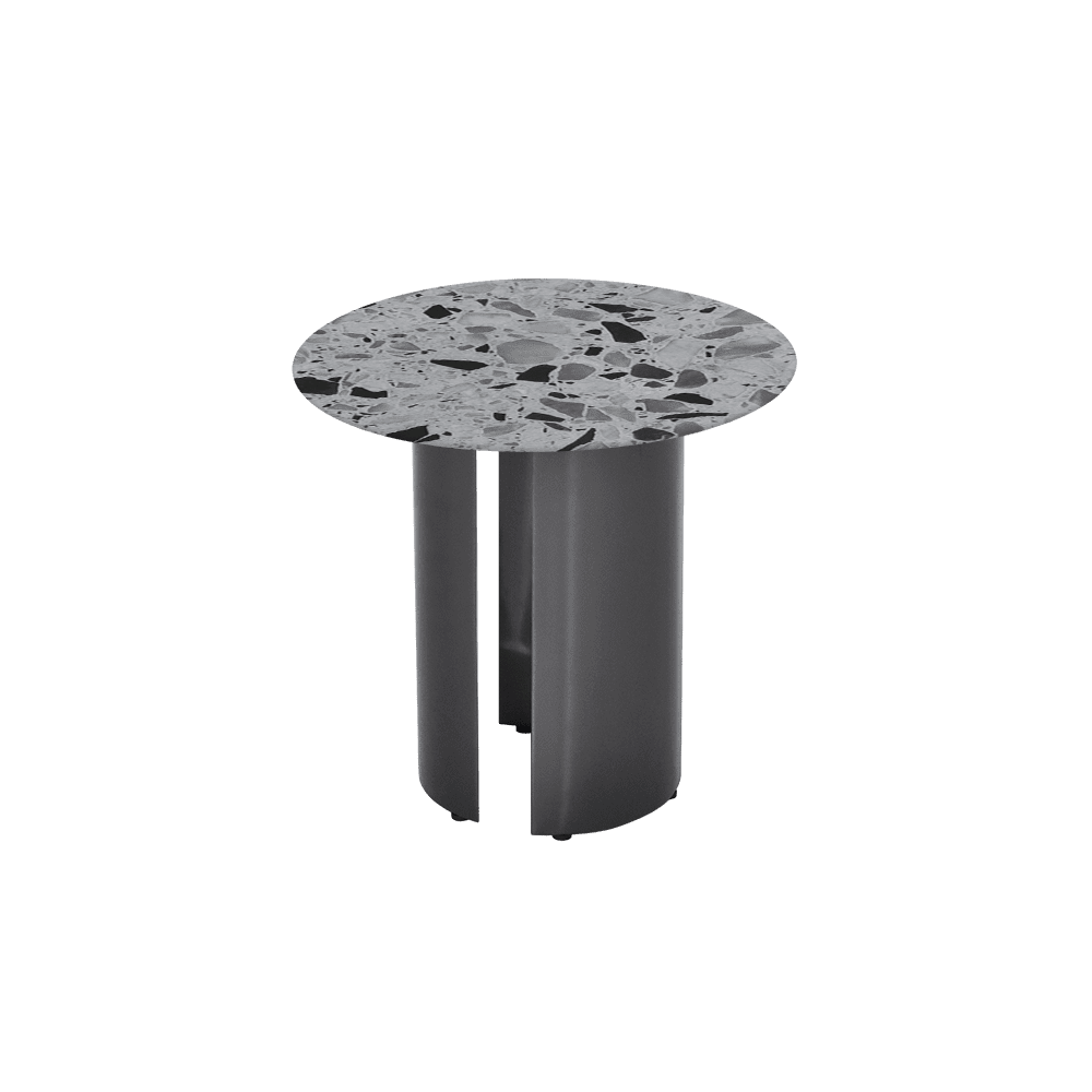 NOA Side Table - Mix & Match Marble Top with Stainless Steel Leg(500mm)